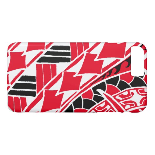 LinieEine rote polynesische Tattoo Case-Mate iPhone Hülle (Rückseite (Horizontal))