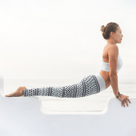 Linien Abstrakt Capri Leggings