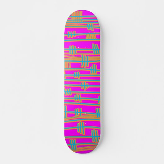 Linien Abstrakt - Retro Skateboard (Vorne)