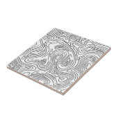 Linien Abstraktes Flüssig-Muster Fliese (Seite)