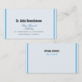 Linien, blau, weiß visitenkarte (Vorne/Hinten)