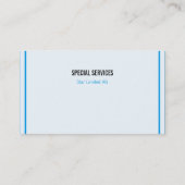 Linien, blau, weiß visitenkarte (Rückseite)