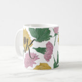 Linien Blumen Monogramm Kaffeetasse (Vorderseite Links)