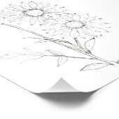 Linien & Blütenblätter Fotodruck (Ecke)
