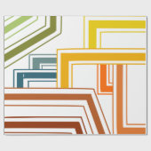 Linien der 70er Jahre Geschenkpapier (Flach)