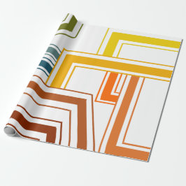 Linien der 70er Jahre Geschenkpapier