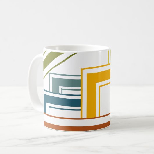 Linien der 70er Jahre Kaffeetasse (Vorderseite Links)