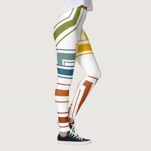 Linien der 70er Jahre Leggings (Rechts)