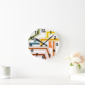 Linien der 70er Jahre Runde Wanduhr (Zuhause)