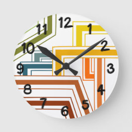 Linien der 70er Jahre Runde Wanduhr