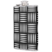 Linien, die Kunst überschneiden Flachmann (Links)