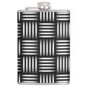 Linien, die Kunst überschneiden Flachmann (Vorderseite)