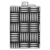 Linien, die Kunst überschneiden Flachmann (Rückseite)