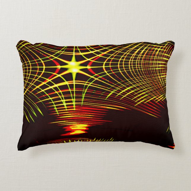 Linien, die sich in der Welle und Lichteffekt wied Dekokissen (Vorderseite)