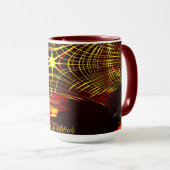 Linien, die sich in der Welle und Lichteffekt wied Tasse (VorderseiteRechts)