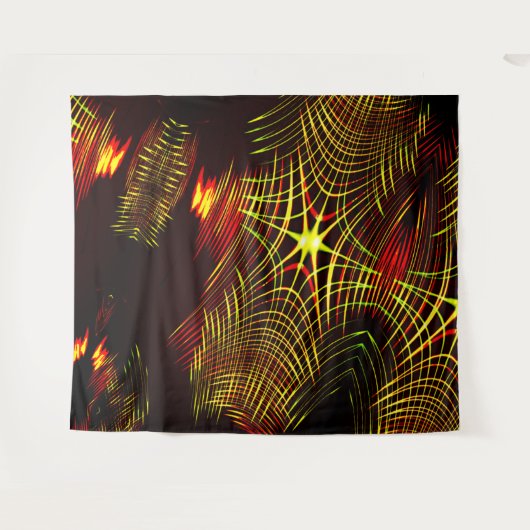 Linien, die sich in der Welle und Lichteffekt wied Wandteppich (Vorderseite (Horizontal))