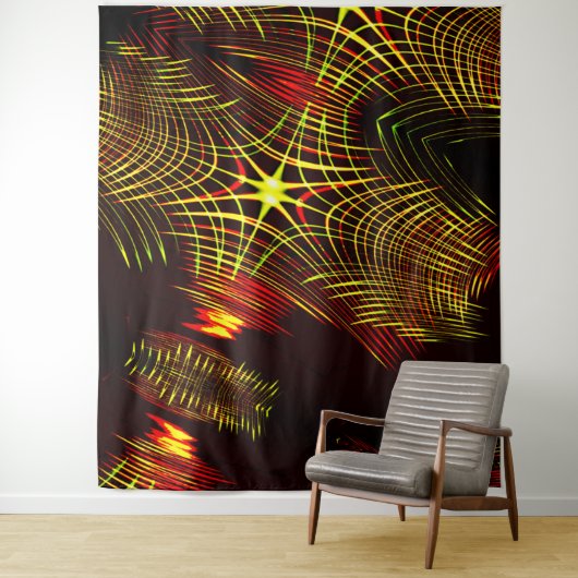 Linien, die sich in der Welle und Lichteffekt wied Wandteppich (Beispiel)