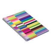 Linien farbenfrohe gestreifte, mehrfarbige Muster Notizblock (Rechte Seite)