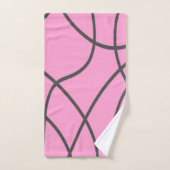 Linien: grau auf weich rosa badhandtuch set (Handtuch)