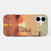 Linien in die Ferne iPhone 16 Hülle (Rückseite (Horizontal))
