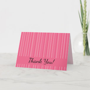 Linien in Rosa-Tönen  Dankeskarte