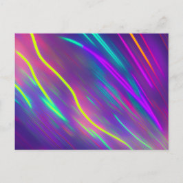 Linien in verschiedenen Neon Farben   Postkarte