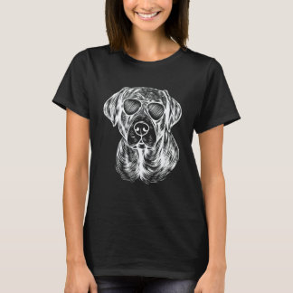 Linien-Labrador Retriever-Porträt Lab-Besitzer 2 T-Shirt