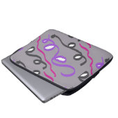 Linien Laptopschutzhülle (Vorne Knopf)