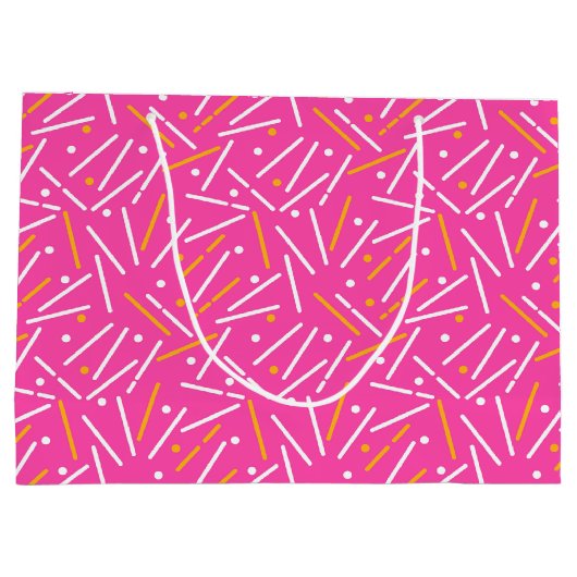 Linien Muster 1 Große Geschenktüte (Rückseite)