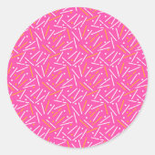 Linien Muster 1 Runder Aufkleber (Vorderseite)