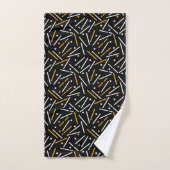 Linien Muster 4 Badhandtuch Set (Handtuch)