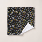 Linien Muster 4 Badhandtuch Set (Waschlappen)