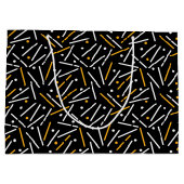 Linien Muster 4 Große Geschenktüte (Rückseite)