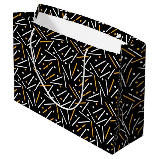 Linien Muster 4 Große Geschenktüte (Rückseite Schrägansicht)