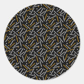 Linien Muster 4 Runder Aufkleber (Vorderseite)