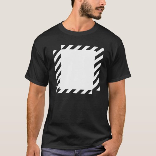 Linien Quadrate Design T-Shirt (Vorderseite)