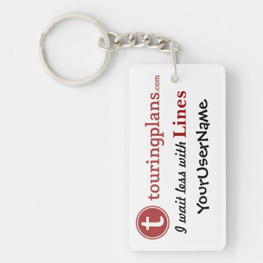 Linien Schlüsselkette (weiß) Schlüsselanhänger (Vorderseite)