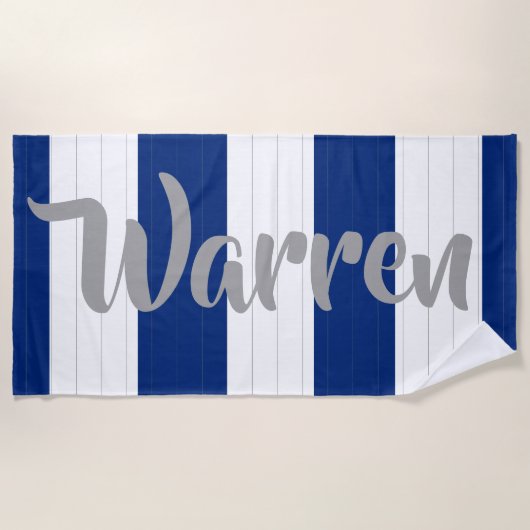 Linien Stripes Ihr eigenes Namensbadetuch Strandtuch (Vorderseite)