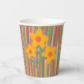 Linien und Blume Pappbecher (Vorderseite)