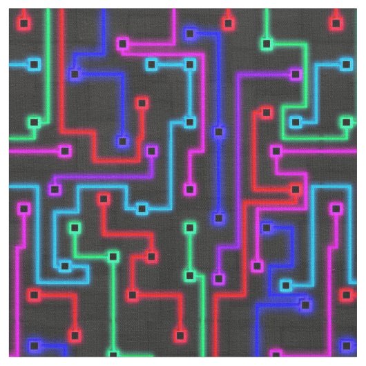 Linien und Knoten - Neon Stoff (Nahaufnahme)