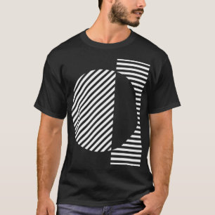 Linien und Kreisgestaltung im Bauhaus T-Shirt