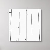 Linien und Punkte - Monochrome Minimalistisch Leinwanddruck (Vorderseite)
