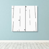 Linien und Punkte - Monochrome Minimalistisch Leinwanddruck (Insitu (Holzboden))