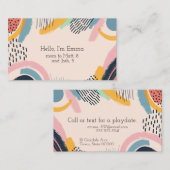 Linien- und Punktmuster mit Leerzeichen Visitenkarte (Vorne/Hinten)