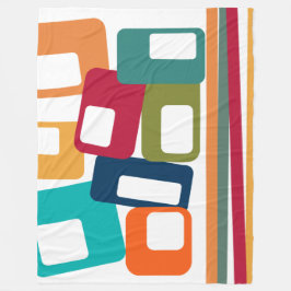 Linien und Rechtecke Fleecedecke