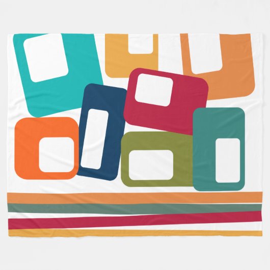 Linien und Rechtecke Fleecedecke (Vorderseite (Horizontal))