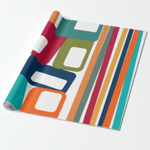 Linien und Rechtecke Geschenkpapier