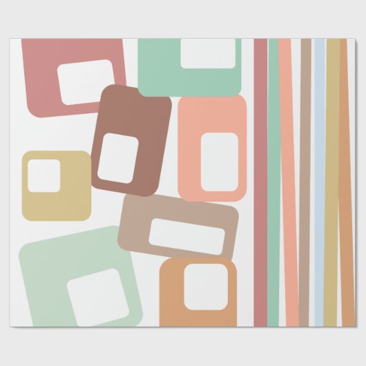 Linien und Rechtecke Geschenkpapier (Flach)