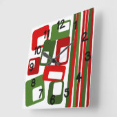 Linien und Rechtecke Quadratische Wanduhr (Winkel)