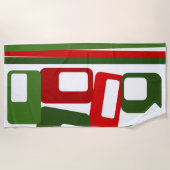 Linien und Rechtecke Strandtuch (Vorderseite)